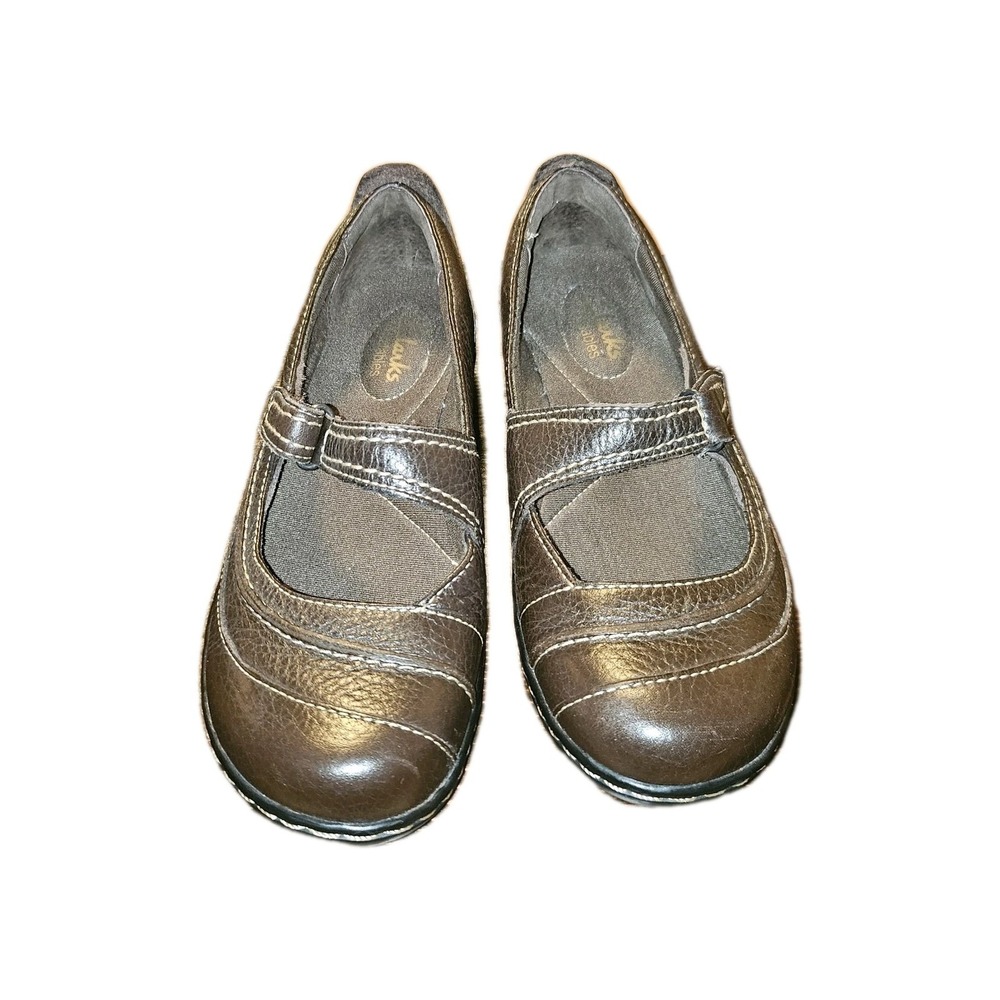 Clarks Bendables Mary Jane Shoes 62642 Brown Leather  Size 6